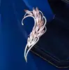 Broche Elegante de Pluma de Trigo de Lujo para Mujer Moda Elegante Corsage de Espiga de Trigo con Cristal Pin Nuevo 2025 Accesorios para Traje