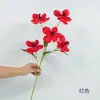 Flores Artificiales para Decoración de Bodas, Arreglo de Escena para Salón de Bodas, Arreglos Florales de Techo y Piso, Tallo Único de Orquídea Phalaenopsis Impreso en 3D de 5 Cabezas