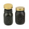 Botella de vidrio sellada de 500 ml de Amazon, color blanco y negro, para cereales gruesos oscuros, juego de tanque de almacenamiento para refrigerios, venta al por mayor