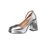 Zapatos Mary Jane Dorados y Plateados Estilo Francés para Mujer, Nuevos Tacones Altos de Correa Única con Tacón Grueso, Tallas 32-46