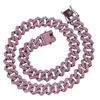 Collar de Cadena Cubana de Hombres Europeos y Americanos Hip-Hop con Tira de Diamantes Pulsera de Moda Hiphop Miami Estilo Rap