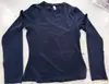 Estilo Skimss Ropa de Yoga con Sensación de Segunda Piel Camiseta de Manga Larga para Mujer Elástica de Secado Rápido Ajustada que Moldea el Vientre Top Deportivo para Correr Fitness