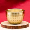 Pote de Arroz de Latão, Pote das Cem Bênçãos, Pote de Latão Genuíno Atrai-Riqueza, Bacia do Tesouro, Pote de Cobre, Decoração de Mesa para Sala de Estar, Ornamento Criativo
