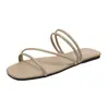 Nuevas Sandalias Planas de Punta Abierta 2025 para Mujer, Sandalias de Tira Fina para Vacaciones al Aire Libre y Playa, Sandalias de Verano para Mujer