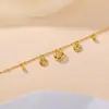 Yiluyin Pulsera de Plata de Ley S925 Chapada en Oro Bolsa de la Fortuna Campana de Moneda de Cobre Retro Joyería de Plata Exquisita Versátil Elegante