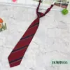 Nueva Corbata JK Fresca de Primavera/Verano para Hombre y Mujer con Rayas Diagonales Estudiante Escolar Cremallera Corbata Perezosa Venta al por Mayor