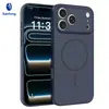 Adequado para iPhone 18 Pro Max, capa fosca de cobertura total anti-queda com orifício para cordão, capa protetora magnética para Apple 17
