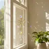 Pingente Florido de Cristal Vazado Capta-Luz, Ornamento Pendurado Refletor de Prisma, Decoração de Luz e Sombra para Janela, Acessório Decorativo Pendurado para Casa