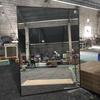 Marco de espejo de aleación de aluminio, fábrica de espejos, venta al por mayor, espejo decorativo para el hogar, lavabo de fitness, espejo colgante de pared para baño, espejo cosmético