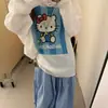 Conjunto de Ropa para Salir Bestseller 2026 Hello Kitty Cardigan con Protección Solar Pantalones de Pierna Ancha a Cuadros Pijama de Dos Piezas