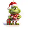 Colgante Acrílico del Grinch de Navidad Nuevo Transfronterizo Monstruo Verde Divertido Decoración para Árbol de Navidad