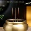 Quemador de Incienso para Uso Doméstico, Cuenco de Latón Puro para Ofrendas Interiores, Adecuado para Guanyin y el Dios de la Riqueza, para Insertar y Quemar Incienso