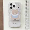 Capa Magnética de Cachorro em Forma de Coração Desenho Animado Adequada para Capa de Telefone Apple 17 Pro Max iPhone 16 Desenho Animado 15 Suporte 14 Coreia