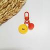 Llavero de cara sonriente diy flor de simulación geométrica nube amor resina placa colgante accesorios bola de caramelo colorida