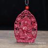 Colgante de cinabrio natural calado ocho Buda Guardián para hombre y mujer, colgante de los doce signos del zodiaco de arena púrpura dorada al por mayor