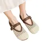 Sandalias Planas de Malla Transpirable de Moda Tendencia Otoño-Verano 2026 para Viajar con Bloques de Color Elegantes Zapatos Casuales para Mujer
