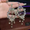 Brincos de borla estilo gota d'água europeus e americanos, femininos, 2024, novo estilo, celebridade cibernética, elegante, leve, luxuoso, de alta qualidade, brincos exagerados
