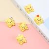 Horquilla diy pegatinas para vaso de agua funda para teléfono móvil zapatos con agujeros pegatinas para refrigerador accesorios de resina serie de emojis lindos cabeza de Pooh