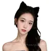 Linda diadema de orejas de gato de peluche para mujer, elegante y a la moda, especialmente diseñada para lavarse la cara, no aprieta el cabello y es un accesorio para el cabello