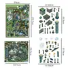 Pegatinas de Escena de Aventura en Tumba Antigua Micro-Tinta Casa Miniatura 3D Escena DIY Dibujos Animados Infantiles Pegatinas para Diario Alivio del Estrés