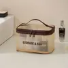 Bolsa de aseo de malla de nailon de gran capacidad, organizador de viaje, bolsa de cosméticos portátil, bolso multifuncional