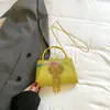 Nova Bolsa de Banquete Elegante para o Verão com Cores Contrastantes, Bolsa Transversal Clutch Europeia e Americana da Moda, Bolsa Quadrada Pequena Fashion e Única