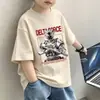 Ropa Infantil Verano Camiseta de Manga Corta para Niños 2026 Nuevo Estilo de Verano Tops Sueltos y Elegantes de Algodón Puro Camiseta de Moda
