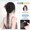 Nuevas Trenzas de Peluca de Estilo Chino para Mujer, Refrescante Ins Pinza para el Cabello Moño Perezoso, Trenzas de Doble Giro, Trenzas de Peluca, Cola de Caballo