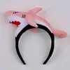 Diadema de Personaje de Dibujo Animado Japonés y Coreano, Alien de Tres Ojos, Tiburón, Cabeza de Dinosaurio, Pinza para el Cabello para Lavarse la Cara, Estilo de Diadema Original y Lindo