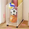 Cesta de Armazenamento para Tapete de Yoga Doméstica com Rodas Removível Multifuncional Rack de Armazenamento para Equipamentos de Fitness Racket de Badminton