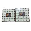 Caja de 100 velas sin humo de 4 horas, té, parafina, confesión de cumpleaños de una celebridad de Internet, velas pequeñas, redondas, 50 unidades al por mayor