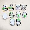 Tarjeta grande panda joyería diy material hecho a mano flor de zapato accesorios parche de sombrero tocado accesorios de resina venta al por mayor