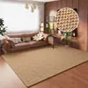 Tapete estilo vintage em sisal sintético para sala de estar, sofá, mesa de centro, tapete de área grande, tapete de cabeceira de quarto, resistente à sujeira e fácil de manter