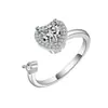 Anillo de Amor de TikTok Moda Femenina Japonesa y Coreana Celebridad de Internet Personalidad Anillo Giratorio de Descompresión Novia Fashionista Joyería Ajustable
