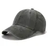 Boné de Baseball Vintage Lavado Estilo Coreano para Mulheres, Boné Liso Retro com Aba Curva, Chapéu de Sol Personalizado, Boné Bico de Pato Cor Sólida para Homens