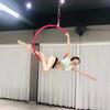 Anillo de acero inoxidable de una sola oreja para danza aérea de yoga, barra multifuncional, gimnasia comercial, acrobacia, anillo giratorio de gran altitud