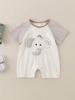 Ropa de Algodón Puro Clase Bebé Verano Nuevo Bebé Niño Dibujos Animados Monos Exteriores Mameluco para Niños Ropa Pedo de Bolsa Verano