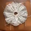 ¡De gran tamaño! Encaje Encaje Anillo para el Pelo del Intestino Grueso Súper Hada Bola de Lazo Blanco Cuerda para el Pelo de Cola de Caballo Cuerda para la Cabeza Mujeres