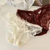 Ligeramente Atractivas con Forma de Campana~ Bragas de Encaje Sexy Estilo Francés para Mujer, de Tiro Bajo Caladas con Lazo Puro Deseo Braguitas para Mujer