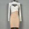 Corea del Sur Dongdaemun Nuevo Traje de Vestido para Mujer Vestido de Tirante Ajustado Camiseta de Manga Larga