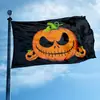 Especializado en Comercio Exterior, Banderas de Halloween, Banderas de Calabaza Espantapájaros Calavera, Banderas de Poliéster Pintadas con Spray por Ambos Lados, Personalizadas para Amazon