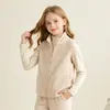 Colete Ollie Velvet Infantil com Gola Alta Outono e Inverno Colete Quente com Plus Algodão Colete para Meninos e Meninas Colete Jaqueta Lã Polar