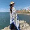 Lago Salado Chaka Noroeste Grande Turismo Estilo Étnico Bufanda Bufanda Nueva de Verano para Mujer Playa Marina Chal Protector Solar Delgado