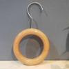 Bufanda Anillo de Haya multifuncional madera maciza Nórdico creativo anillo de madera redondo bufanda para jeans corbata sombrero con gancho anillo de madera