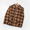 Camisa nueva de primavera y otoño para mujer, camisa clásica a cuadros de manga larga para madre de mediana edad, abrigo superior holgado para mujer