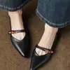 Zapatos de Salón Individuales Bajos de Punta Fina Estilo Francés Novedad Primavera 2026 para Mujer con Correa de Ágata Versátiles de Tacón Grueso Ocultan Altura Zapatos de Moda