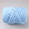 OHHIO nueva manta tejida a mano relleno de hilo secundario núcleo de gasa raya lana gruesa material para hacer mantas DIY alambre central