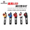 Luz Trasera de Bicicleta LED Aleación de Aluminio Alta Brillance Paseo Nocturno Rubí Casco de Seguridad Luz de Advertencia Fruta Saltando Equipo de Ciclismo