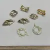 Anillo geométrico de pasador irregular transfronterizo europeo y americano, accesorio DIY, broche metálico personalizado anti-exposición para mujer