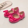 Zapatos Mary Jane Brillantes con Lazo para Niñas, Zapatos Infantiles para Fiestas y Actuaciones, Velcro Suela Suave Antideslizante Zapatos Planos de Princesa